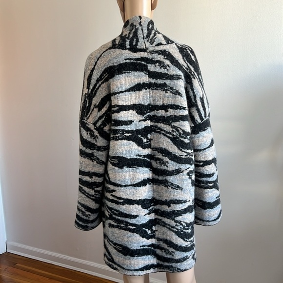ZADIG & VOLTAIRE Mia Wool-Blend Camo Jacquard Knit Cardigan/Coat Size XS/S - Picture 12 of 16